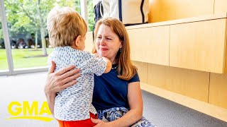 Liver donor meets 1yearold boy she helped save [upl. by Boleslaw472]