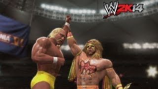 quotWWE 2K14quot HowTo Hulk Hogan vs Ultimate Warrior at WrestleMania 6 [upl. by Sukram]