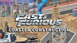 PILINGS for NEW Fast amp Furious Coaster at Universal Studios Hollywood  USH Vlog 3  121823 [upl. by Jodie947]