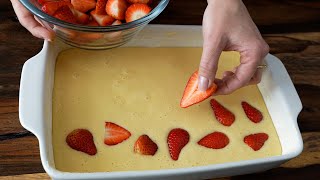 Es ist so lecker dass man es jeden Tag kochen kann Der beste Erdbeerkuchen [upl. by Waldo]