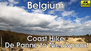 Hike along the Belgian Coast De Panne to Nieuwpoort Belgium 4K [upl. by Amador750]