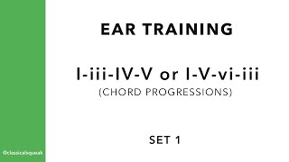 IiiiIVV or IVviiii Chord Progressions Ear Training  Set 1 [upl. by Friedland]