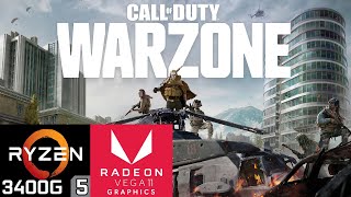 Call of Duty Warzone  Ryzen 5 3400G Vega 11 amp 16GB RAM [upl. by Adnirak193]