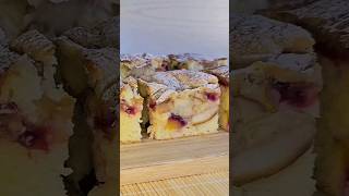 Einfacher und saftiger Obstkuchen mit Quark und frischem Obst Deutsches Rezept Herbstkuchen [upl. by Yentruok]