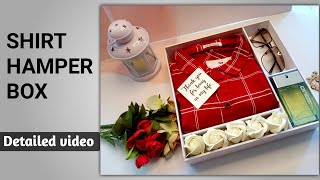 most requested video shirt hamper box making video  best gift hamper for husband  shirt hamper [upl. by Willetta]