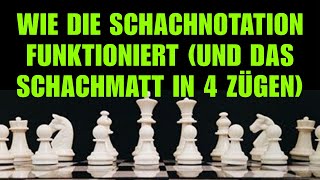 Schach Lernen 10 Wie die Schachnotation funktioniert und das Schachmatt in 4 Zügen [upl. by Lakym]