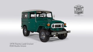 1978 Toyota Land Cruiser FJ40 Rustic Green Restoration Process FullHD [upl. by Gabbey]