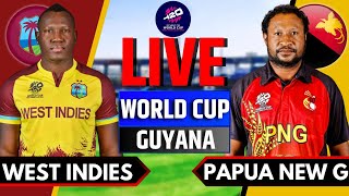 West Indies vs Papua New Guinea Live  Live Score amp Commentary  PNG vs WI Live  T20 World Cup 2024 [upl. by Dulce]