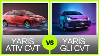 Toyota Yaris Gli Cvt 2024 vs Yaris Ativ Cvt toyota car youtube video [upl. by Junno]