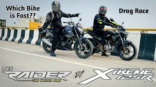 Hero Xtreme 125r Vs TVS Raider 125  Drag Race [upl. by Ahtar412]