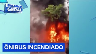 Moradores incendeiam ônibus após ação da GCM com morte em Embu das Artes SP [upl. by Isyad]