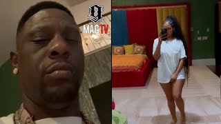 Boosie Abruptly Ends His Live When Fiancee Rajel Nelson Walks Into His Bedroom 🍆 [upl. by Adnahs295]