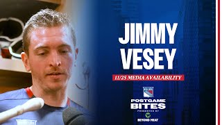 NYR vs BOS Jimmy Vesey Postgame Media Availability  November 25 2023 [upl. by Smeaj]