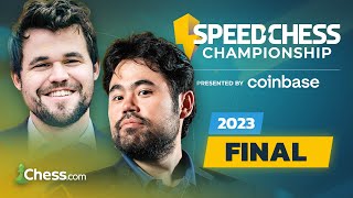 Speed Chess Championship 2023 Final  Magnus v Hikaru GOATs Meet Again 2nd Year In A Row coinbase [upl. by Morley]