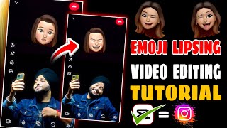 Emoji Lipsing Video Editing In Android  Instagram Video Call Bitmoji Video Editing  Tutorial [upl. by Jehial215]