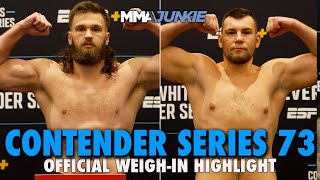 Dana Whites Contender Series 73 WeighIn Highlights No Misses for Week 7 [upl. by Anitsej948]