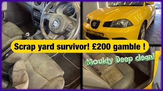 Disgusting car clean £200 scrap car rescue [upl. by Romonda]