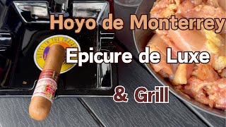 Grilling amp catching up with Hoyo de Monterrey Epicure De Luxe  cigar review 42 [upl. by Laehcar]