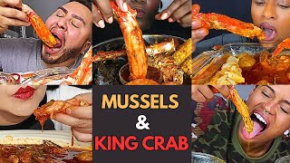 🍲🦀🔥Seafood Symphony King Crab  Green Lipped Mussels Mukbang ASMR  MUKBANG COMPILATION🎧🔥😋 [upl. by Hayifas]