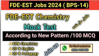 FDEEST Chemistry Mock Test by MJS SirPedagogyamp English Past QuestionsChemistry Solved paper [upl. by Scharf941]