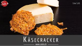 Käsechips selber machen Käsecracker Rezept  salalade  Low Carb und glutenfrei [upl. by Laikeze]