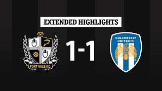 Extended Highlights  Port Vale 11 Colchester United [upl. by Annaya]