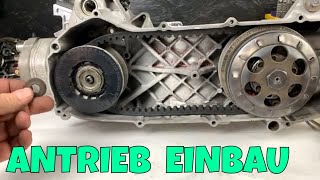 Overrangekit Antrieb in Racing Motor einbauen Wandler Kupplung Variomatik Riemenscheibe [upl. by Arada]