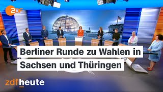 Spitzenpolitiker der Parteien zu den Ergebnissen der Landtagswahlen in Sachsen und Thüringen [upl. by Llenram]