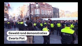 ZWARTE PIET Onrust in verschillende steden rond demonstraties [upl. by Naggem986]