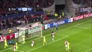 Ajax vs FC Barcelona 0  2 all goal Champions League 6112014 [upl. by Parrnell682]