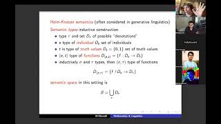 Lecture N15 Mathematical Models of Generative Linguistics  HeimKratzer semantics [upl. by Bernat]