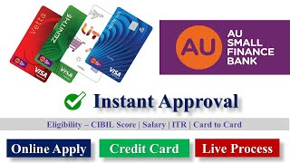 Without Income Proof Apply AU Bank Credit Card [upl. by Jalbert]