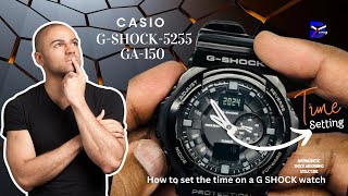 G Shock GA150 time setting g shock watch time adjustment digital watch time settings [upl. by Trager785]