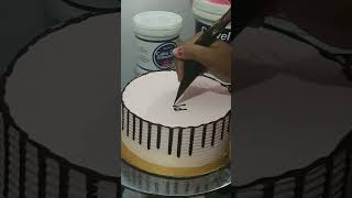 Easy to dripping on cake and writing✍️ on cake🎉❤bestbirthdaycakedesignforgirl trendingshort [upl. by Nadabb]