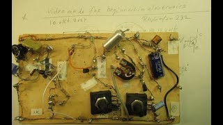 Beginners 1 transistor audio or HF amplifier The grounded emitter schematic 2 times showed [upl. by Lavern]