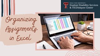 Organizing Assignments in Excel Beginning of the Semester Success [upl. by Ruamaj]