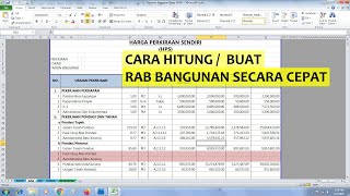 Cara Menghitung RAB Bangunan Dari Dasar Part 8  Jelas Dan mendetil [upl. by Findlay]