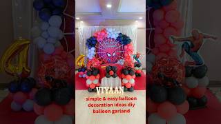 balloon decoration ideas  spider theme balloon decoration  birthday decoration balloon birthday [upl. by Odarnoc]