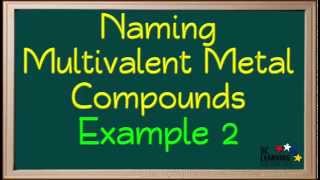 WCLN  Naming Multivalent Metal Compounds – Example 2 [upl. by Refannej]