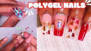 🍁 HOW TO  THE LAZY GIRL METHOD  Beginner Friendly Fall Glitter Encapsulated Nail Tutorial 🍃 [upl. by Yenttirb394]