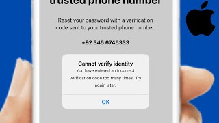 How To Fix Cannot Verify Identity You Have Entered An Incorrect Verification Code Too Many Times [upl. by Aridaj743]