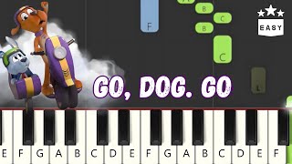 Go Dog Go  Opening Theme  Easy Piano Tutorial 🎹 [upl. by Hayward]