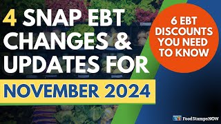 Nov 2024 Food Stamps Update  6 EBT Discount You Need To Know [upl. by Clement405]