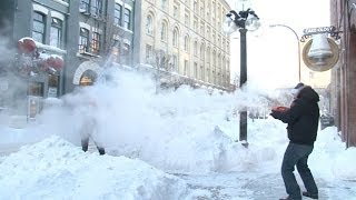 Winnipeg winter water gun fight [upl. by Pasho]