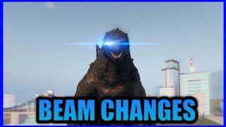 GODZILLA 2019 BEAM CHANGES ROBLOX KAIJU UNIVERSE [upl. by Giddings]