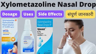 Xylometazoline hydrochloride nasal drops ip  Xylometazoline nasal drop uses in hindi  Otrivin drop [upl. by Ellenuahs375]