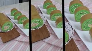 PANDAN SWISS ROLL CAKE [upl. by Hazeefah871]