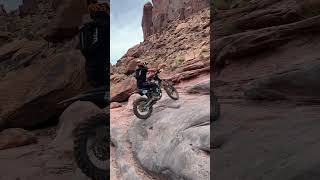 Hardest trail in Moab dirtbike moto ebike jumps race [upl. by Ong]