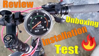 Mechanical Speedometer for MTB Bicycle Unboxing Review Installation amp Test How to install guide too [upl. by Yelich951]