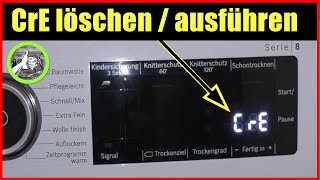 CRE bei Bosch  Siemens Wäschetrockner löschen ✅ Einfache Gerätepflege durchführen und CRE löschen [upl. by Agata]